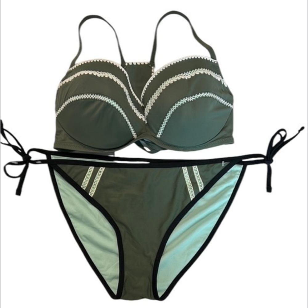 Xhilaration Green bikini swimsuit set size XL 36D new